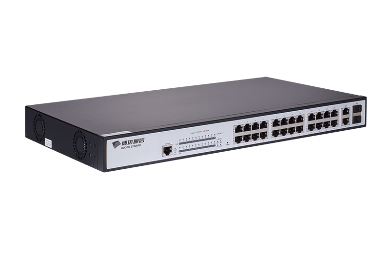 BDCOM 26-Port 10/100 POE switch (24 POE ports, 2 x 1000Mbps Combo ports)