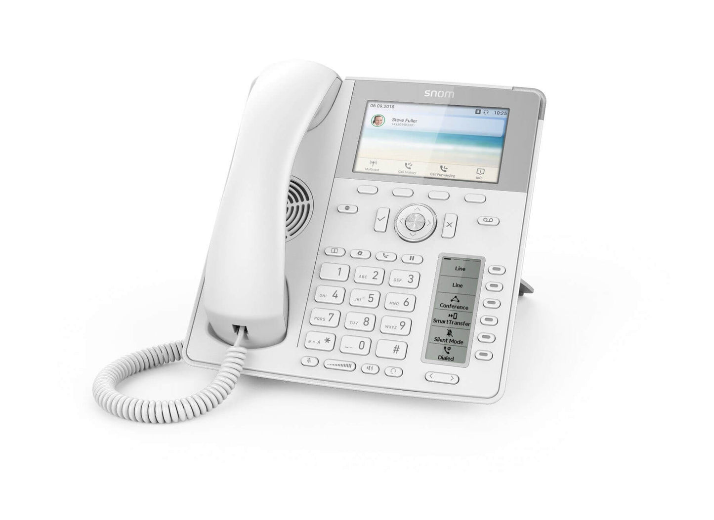 Snom D785 12-line Desktop SIP Phone in White - No PSU Included - Hi-Res 4.3" Colour Display - USB