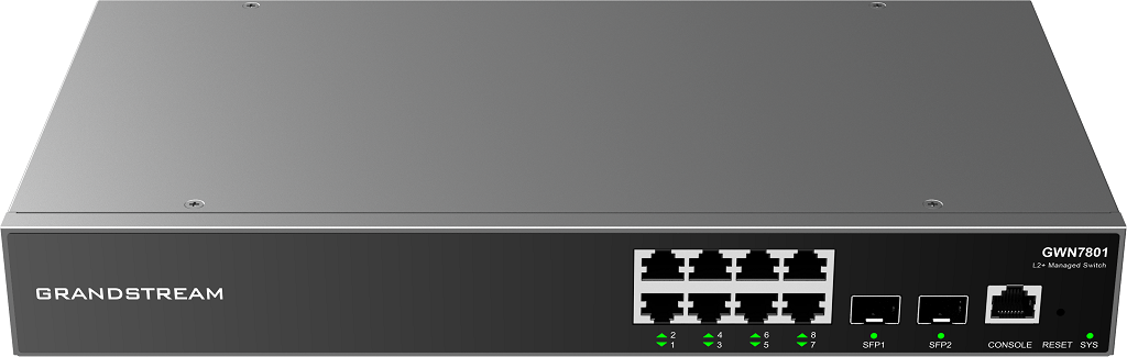 Grandstream Enterprise L2 8 port Managed GbE PoE Switch 120W | GWN7801P
