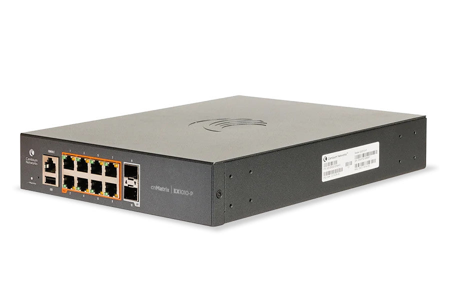 Cambium cnMatrix Enterprise 10 port PoE+ Switch | CNM-EX1010-P