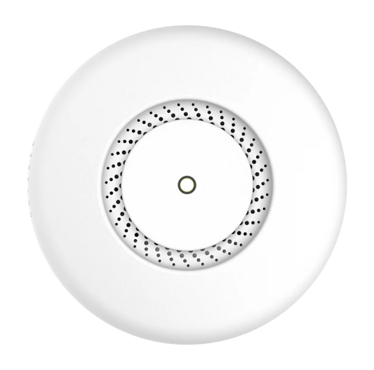 MikroTik cAP ac, 2x Gb LAN (one with PoE-out), built-in 2.4Ghz 802.11b/g/n Dual Chain wireless, built-in 5GHz 802.11an/ac Dual Chain wireless, RouterOS L4, ceiling enclosure, wall-mount enclosure, PSU, PoE injector