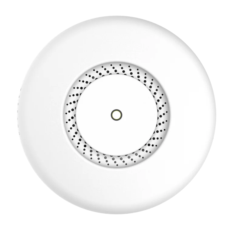 MikroTik cAP ac Dual Band Indoor Access Point, 2x Gb LAN (one with PoE-out), built-in 2.4Ghz 802.11b/g/n Dual Chain wireless, built-in 5GHz 802.11an/ac Dual Chain wireless, RouterOS L4, ceiling enclosure, wall-mount enclosure, PSU, PoE injector