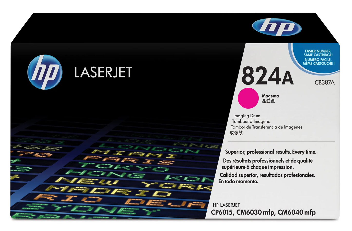 HP 824A COLOR LASERJET CM6040/CP6015 MFP MAGENTA IMAGE DRUM PRINTS APP. 35 000 PGS