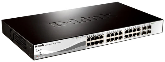 D-LINK 28-Port Gigabit Smart Managed PoE Switch 24 POE 10/100/1000 PORTS+4GIGABIT SFP PORTS