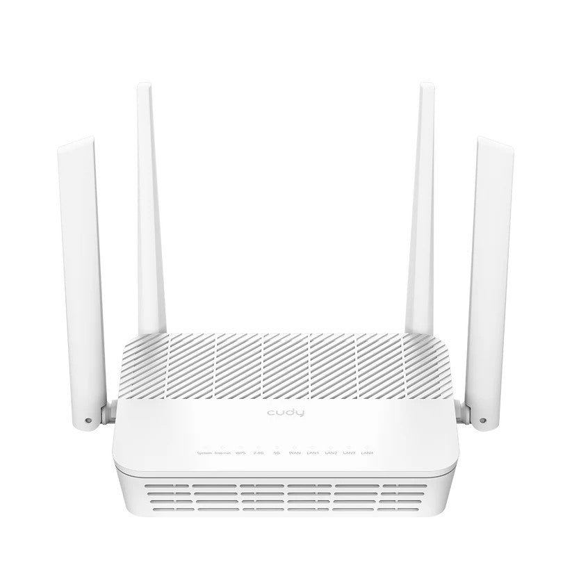 Cudy Dual Band WiFi 6 3000Mbps 5dBi Gigabit Mesh Router White | WR3000S