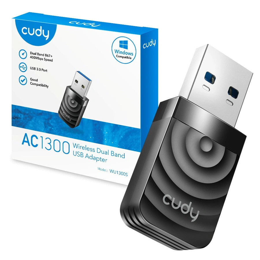 Cudy Dual Band Wi-Fi 5 1300Mbps USB 3.0 Adapter | WU1300S - Guards On Duty Shop & Security Guards