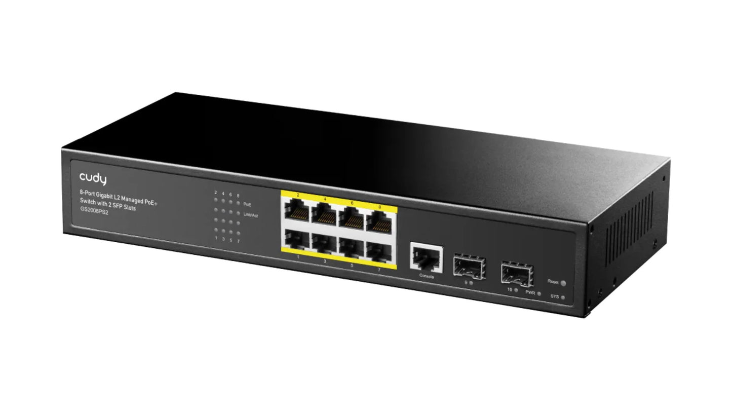 Cudy 8 Port Gigabit PoE 130W 2SFP Switch | GS2008PS2
