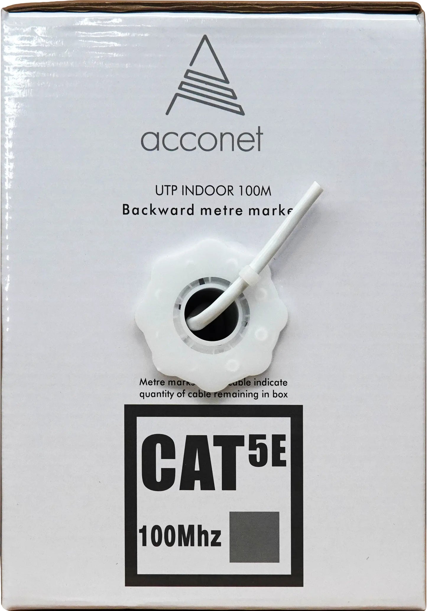 Acconet CAT5e Indoor Ethernet Cable 100m White CCA UTP Pull Box | CAT5-100