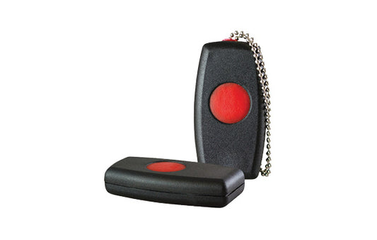 Sherlo Panic Button Remote - C/W pendant chain, wall mount bracket optional