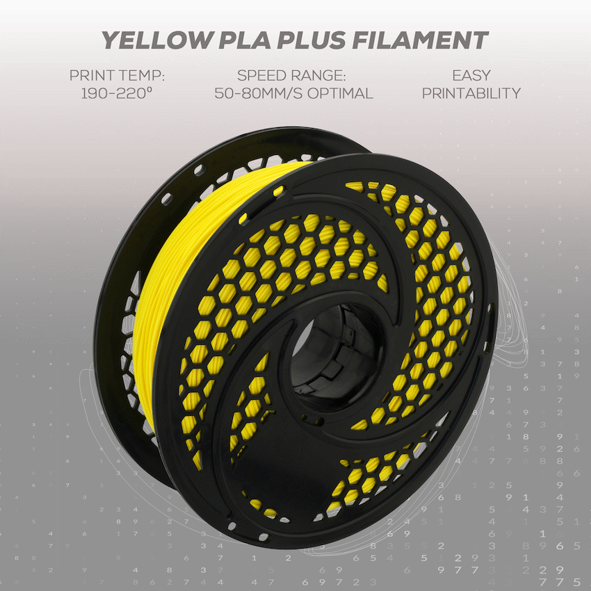 SA Filament Silk PLA Plus Filament 1kg - Yellow