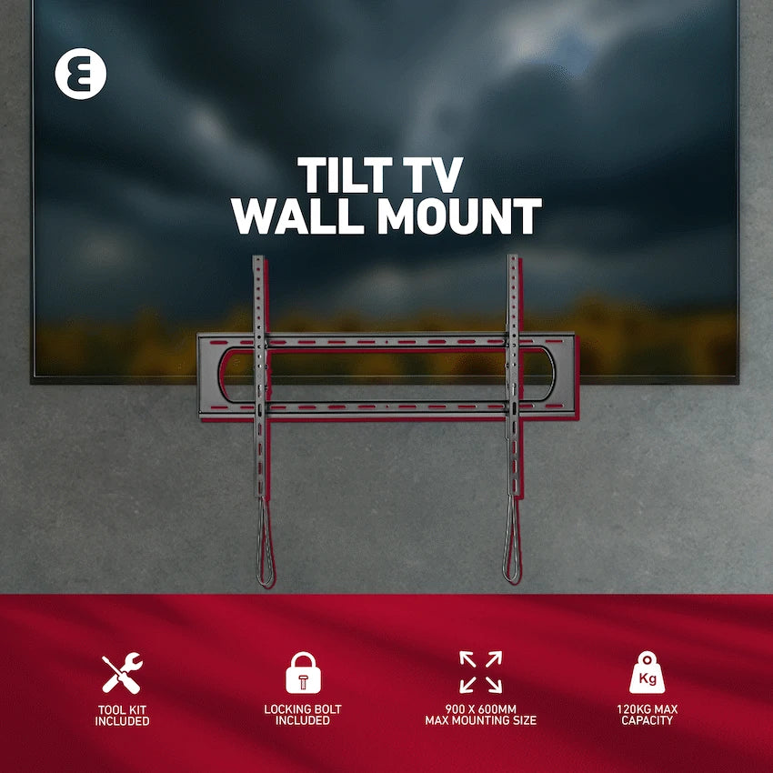 Ellies Solid Series Heavy Duty  Tilt TV Wall Mount  60" - 120" TVs - Guards On Duty Shop & Security Guards