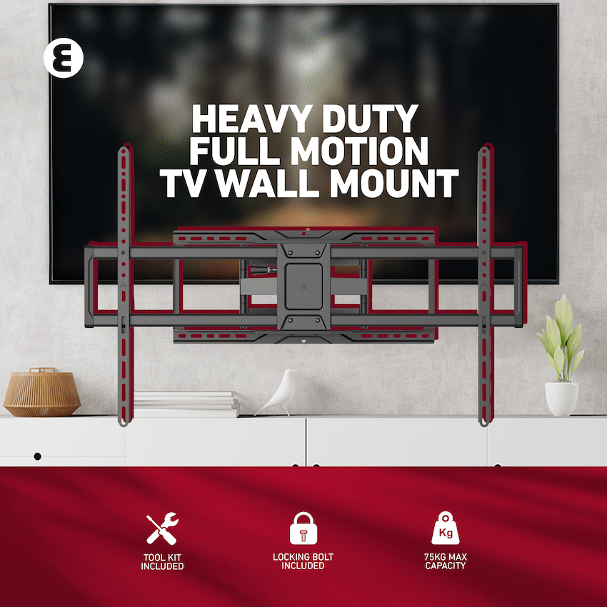 Ellies Solid Series Heavy Duty Full Motion TV Wall Mount 50" -105" - Guards On Duty Shop & Security Guards