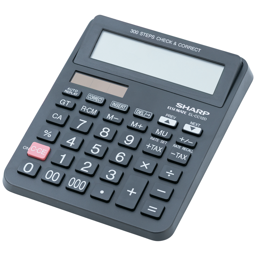 Sharp EL-CC12D Desk Calculator - CheckCorrect Tax - Guards On Duty Shop & Security Guards