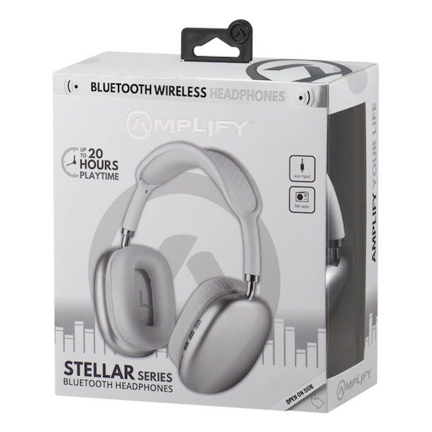 Amplify Stellar Series Bluetooth Headphones - White - Guards On Duty Shop & Security Guards