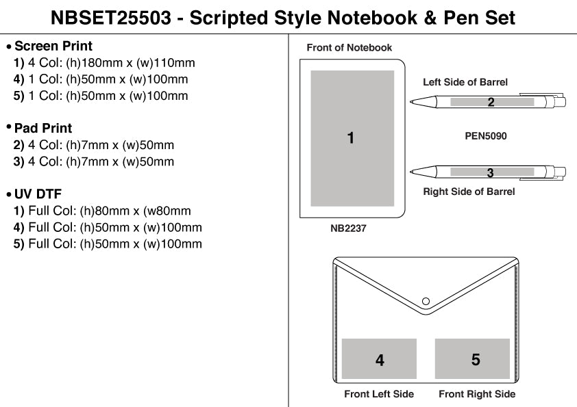 Scripted Style Notebook & Pen Set