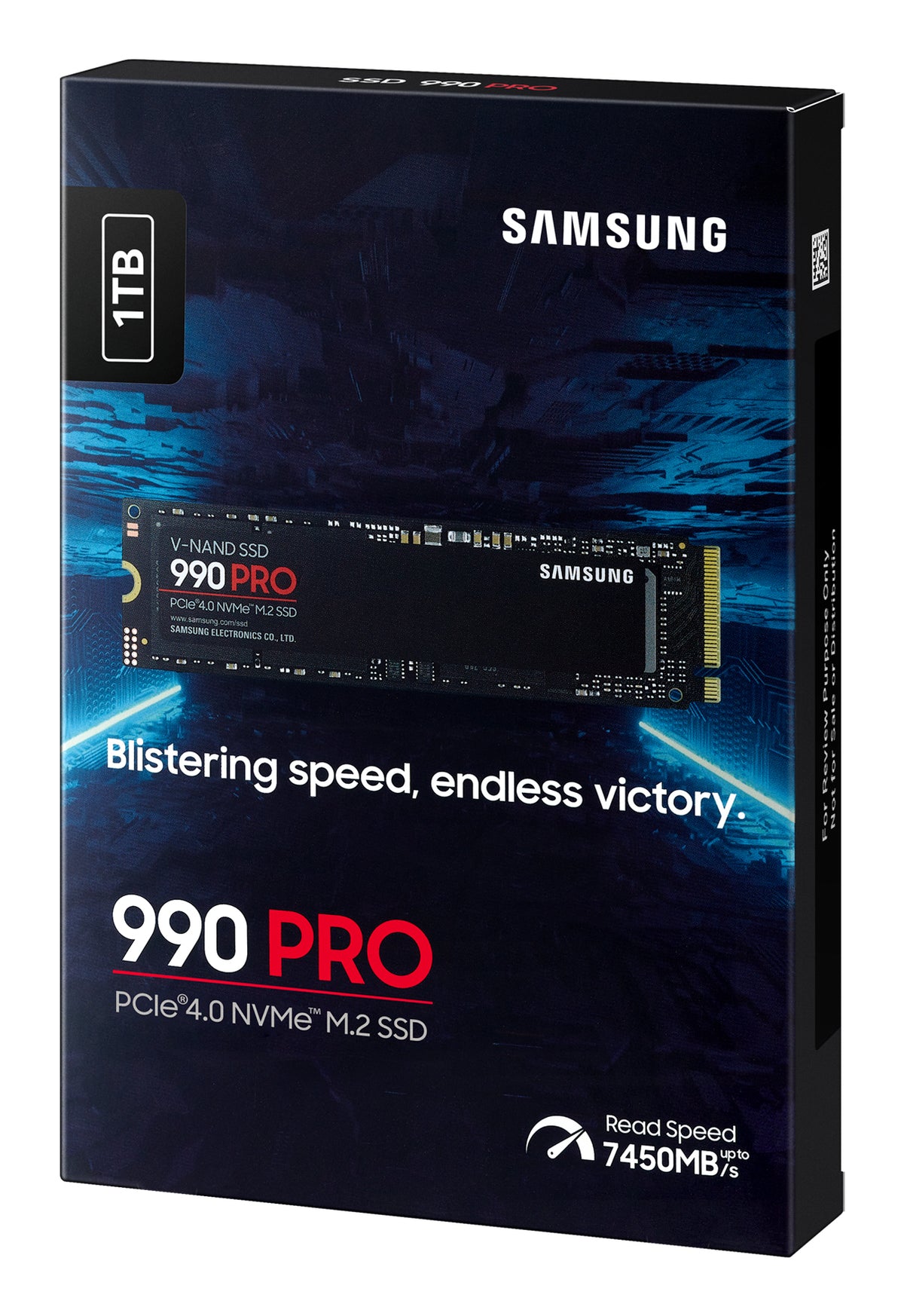 SAMSUNG MZ-V9P1T0BW 990 PRO 1 TB NVMe SSD - Read Speed up to 7450 MB/s; Write Speed to up 6900 MB/s; Random Read up to 1200000 I