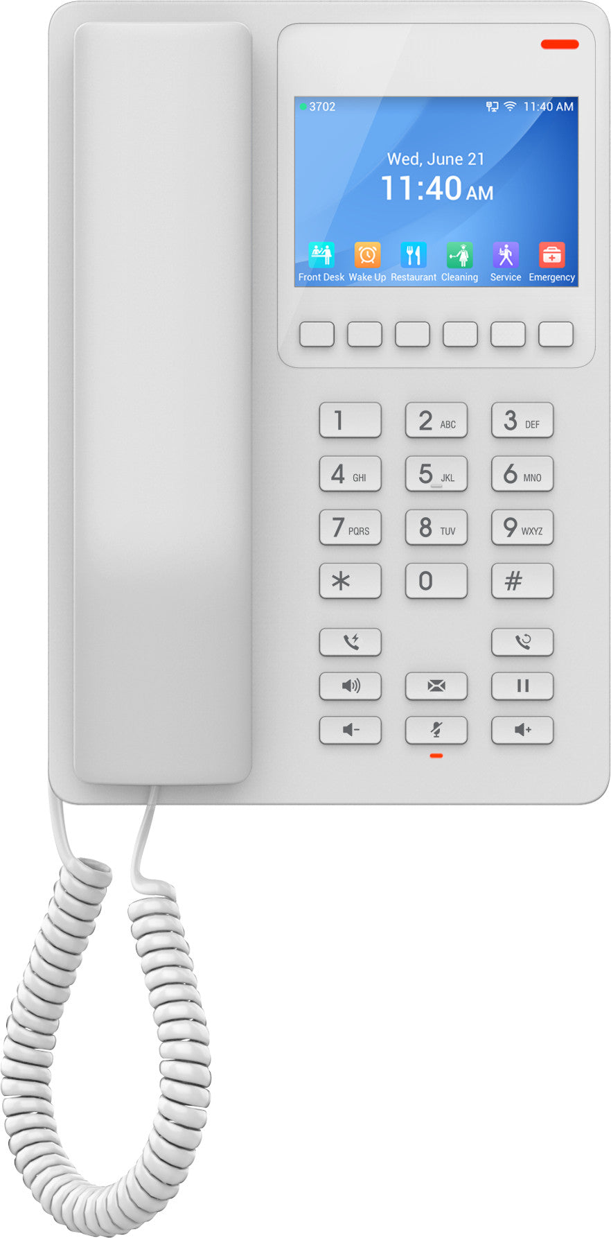 Grandstream 2 Line 3.5'' Color LCD WiFi 6 Hotel Phone White | GHP630W