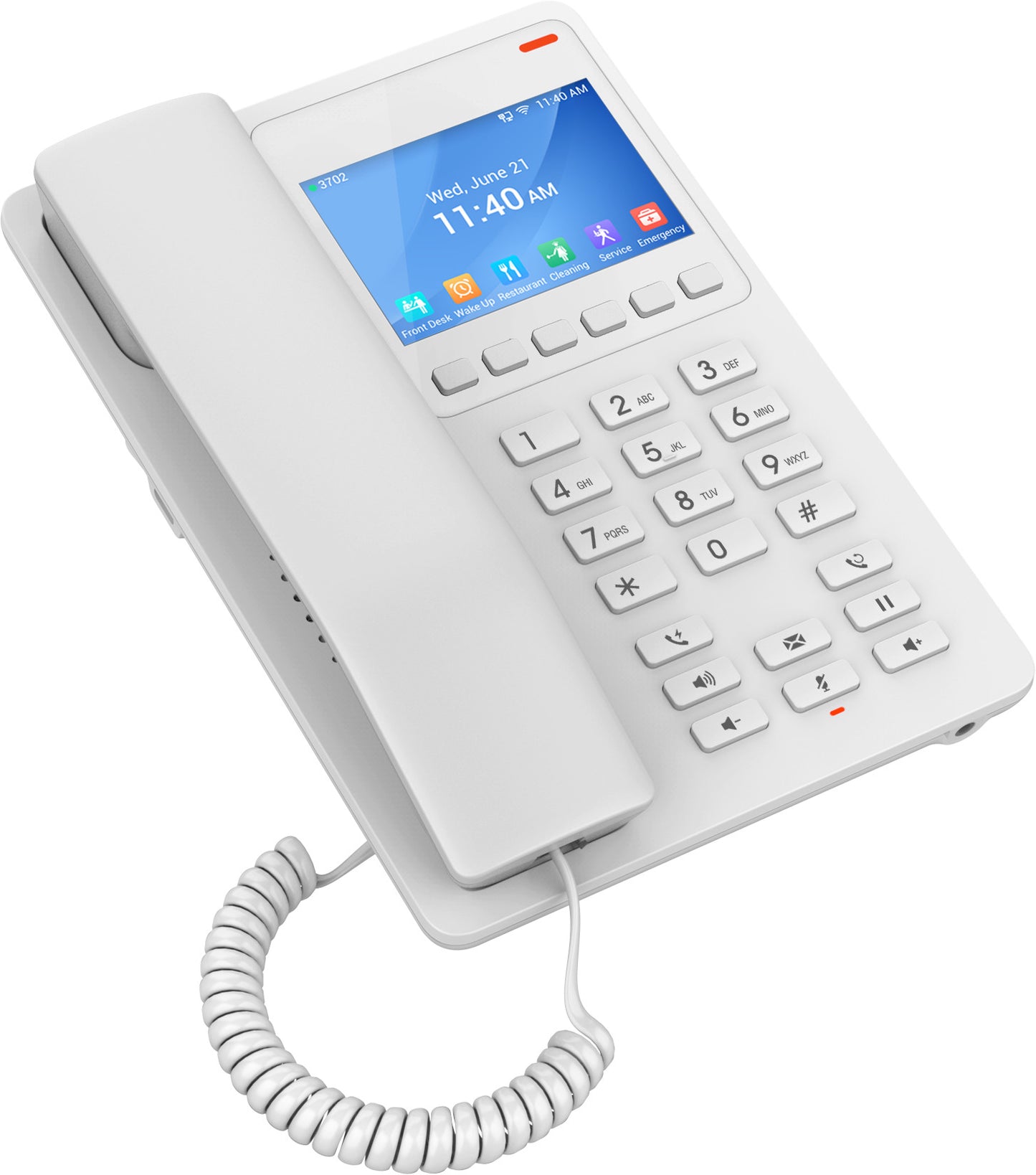 Grandstream 2 Line 3.5'' Color LCD WiFi 6 Hotel Phone White | GHP630W