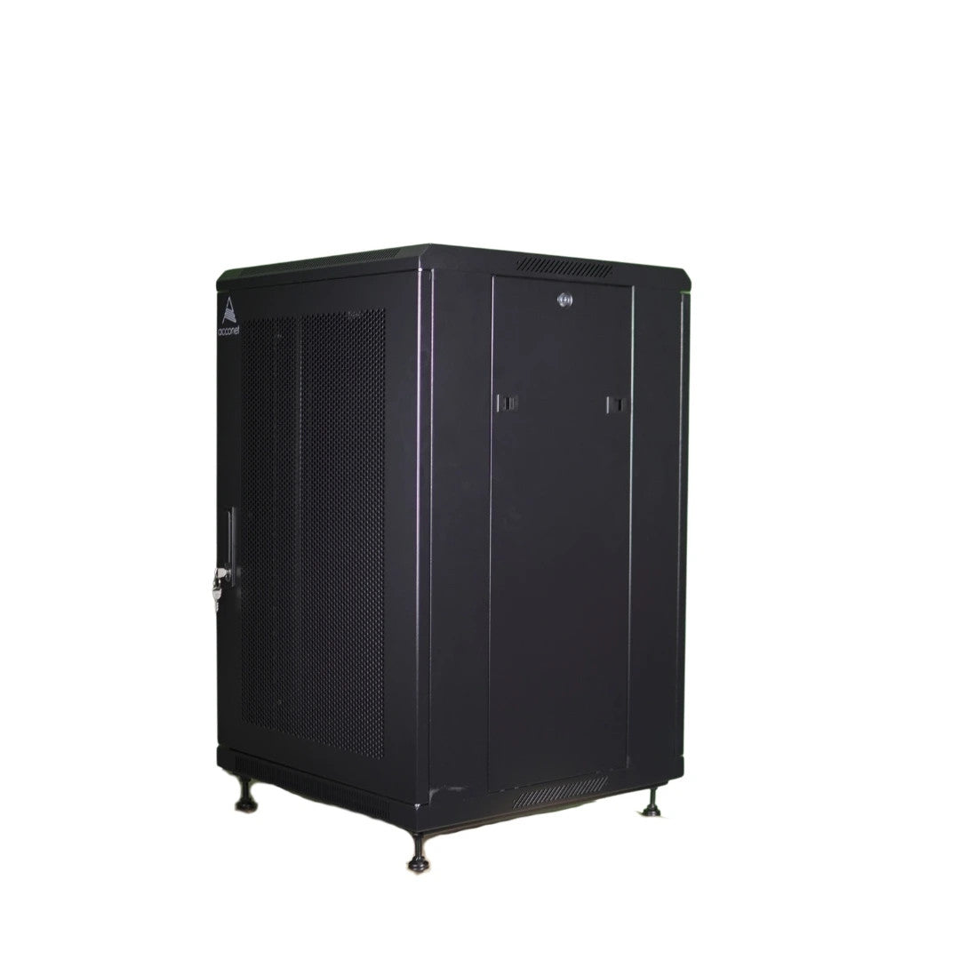 Acconet 18U Unassembled Floor Standing 600mm Cabinet Perforated