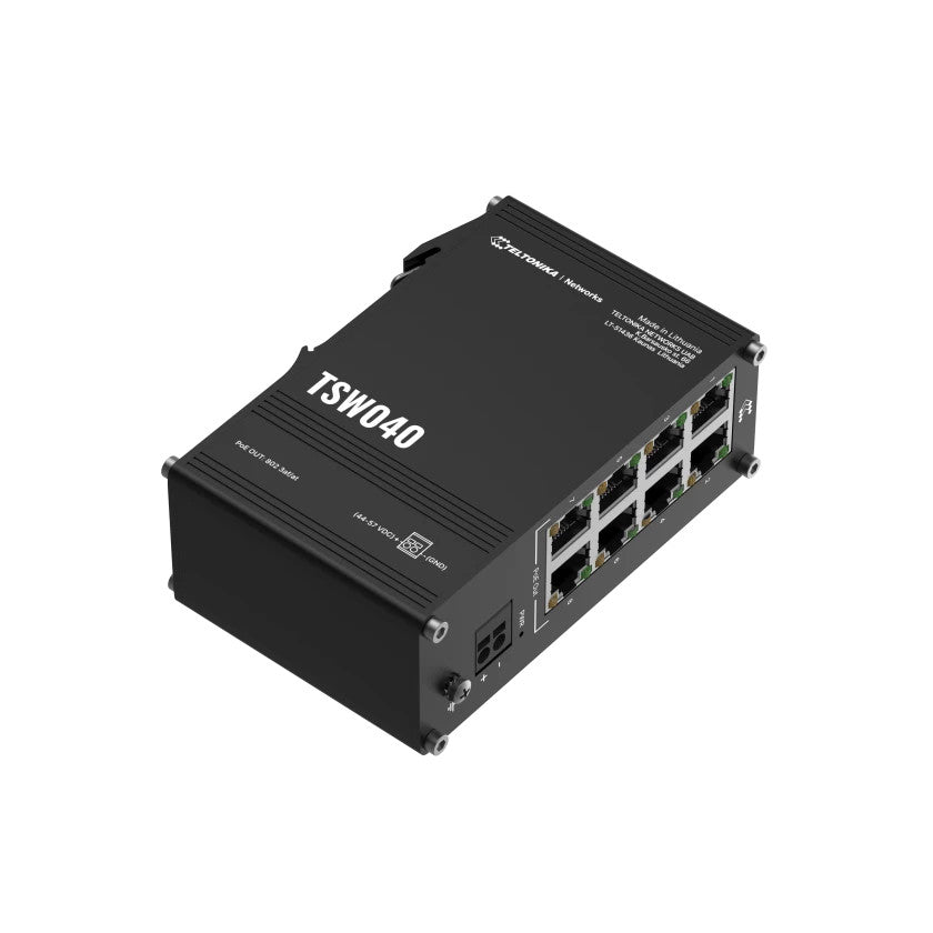 Teltonika Industrial 8 port PoE+ Switch | TTK-TSW040