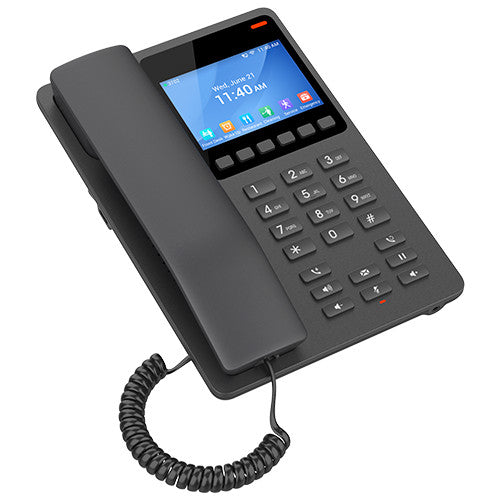 Grandstream 2 Line 3.5'' Color LCD WiFi 6 Hotel Phone Black | GHP631W
