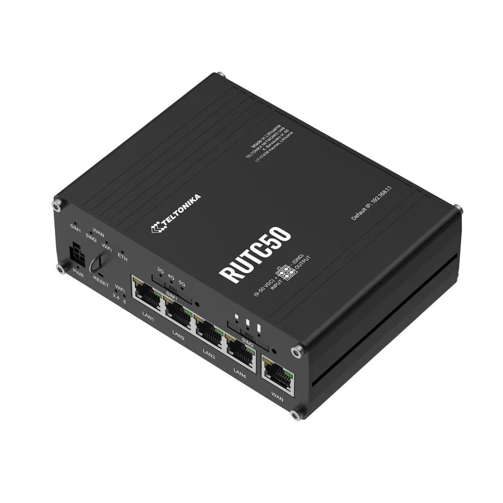 Teltonika industrial 5G Wireless Router with WiFi 6 | RUTC50