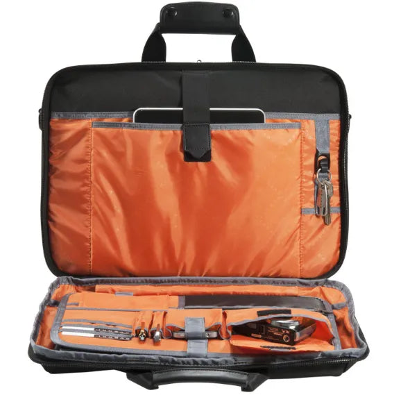 EVERKI VERSA BRIEFCASE | Fits up to 17.3 inch laptops | Files and documents compartment | Leather handles and accents