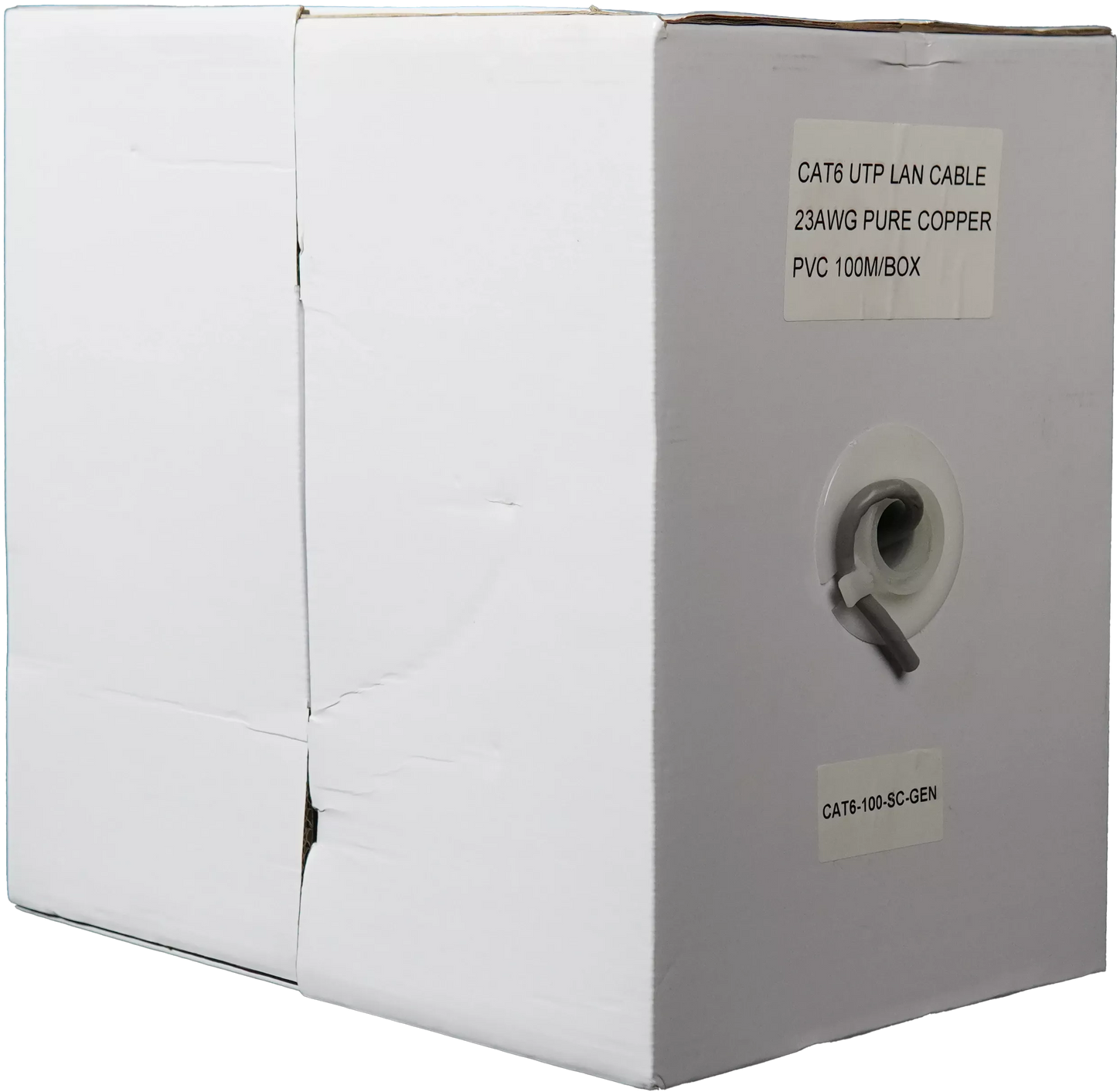 Essential CAT6 Indoor Ethernet Cable 100m Grey Solid Copper UTP Pull Box | CAT6-100-SC-GEN