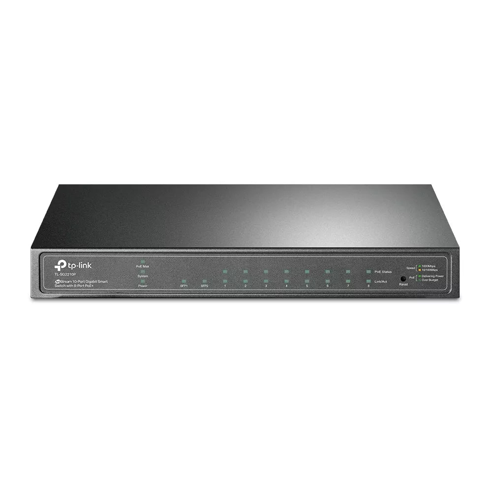 TP-Link JetStream 10-Port Gigabit Smart Switch with 8-Port PoE+ | TP-SG2210P