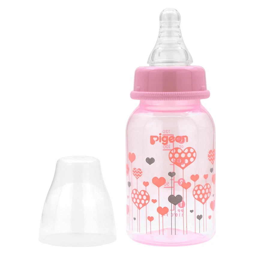 Pigeon Flexible Bottle STD Neck - Pink - 120ml
