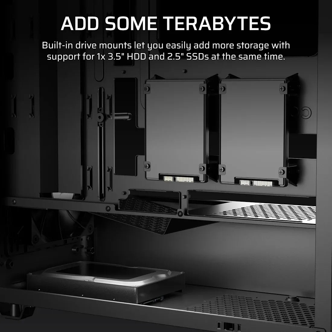 3200D RS Mid-Tower PC Case; 3x RS120 fans incl - Smoke.