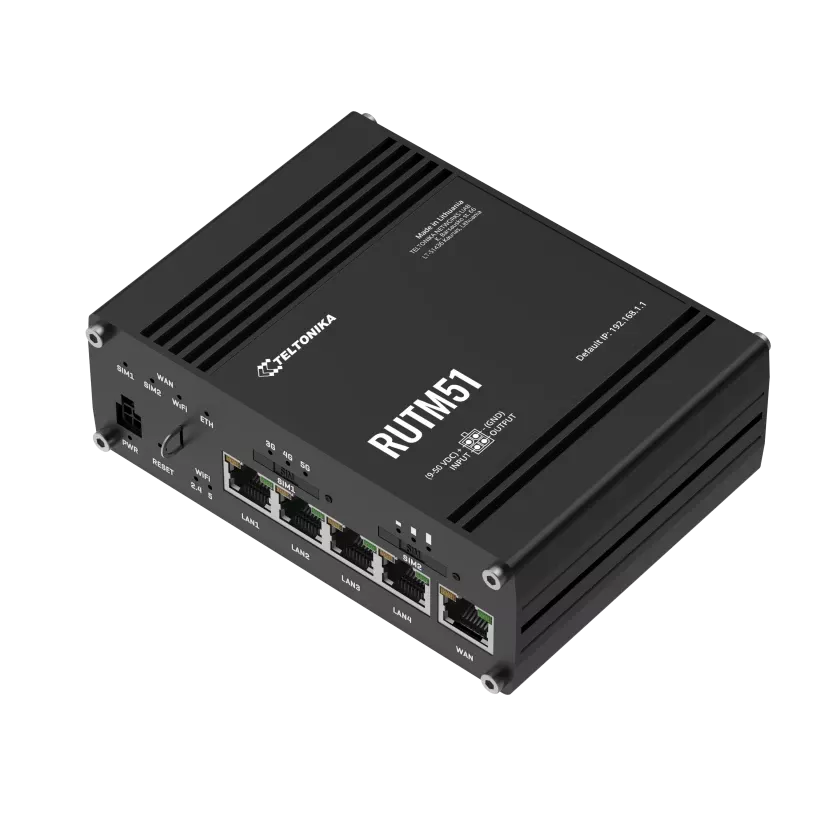 Teltonika Industrial 5G Dual SIM Router | RUTM51