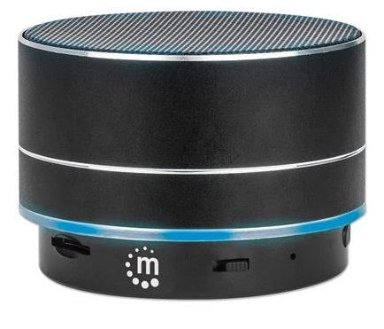 Manhattan Black Metallic Led Bluetooth Speaker