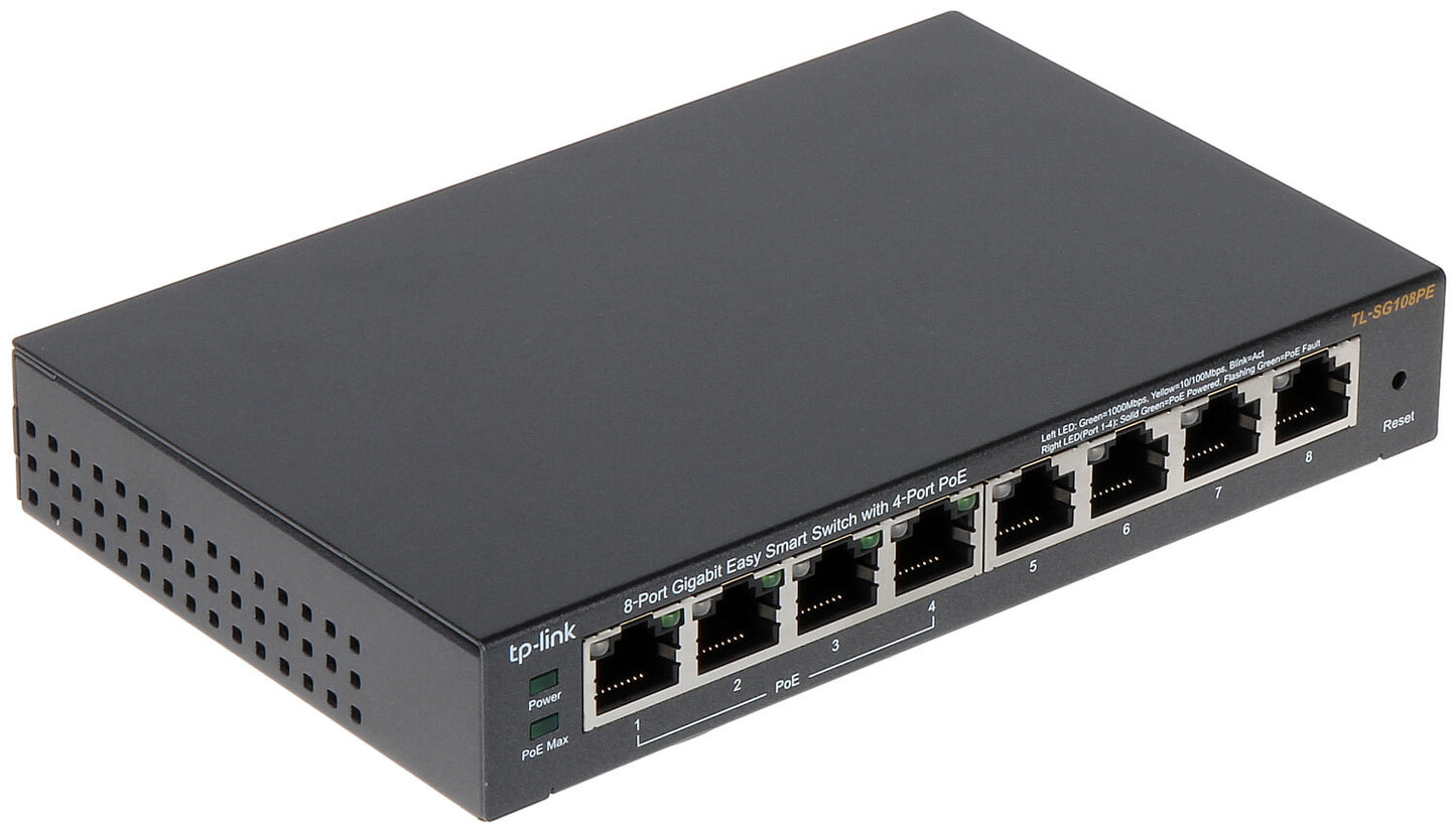 TP-Link 8-port Gigabit Easy Smart PoE Switch | TL-SG108PE