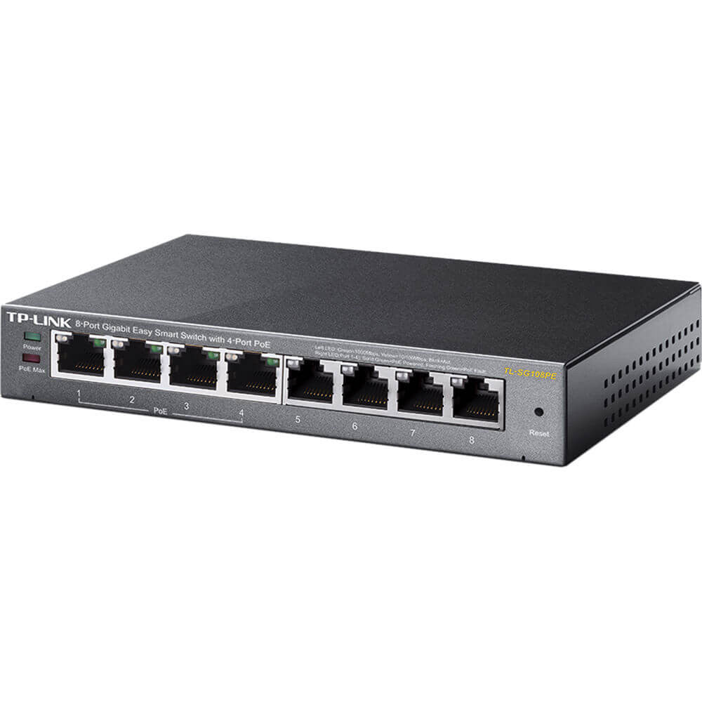 TP-Link 8-port Gigabit Easy Smart PoE Switch | TL-SG108PE