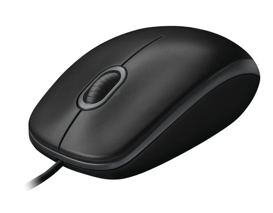 Logitech B100 Optical USB Mouse - BLACK-GREY - USB - HENDRIX WHITE BOX B100