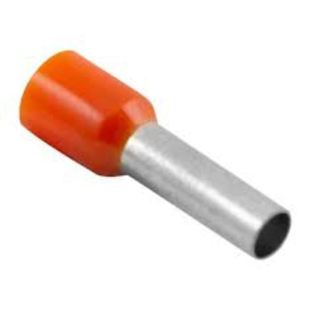 4mm Bootlace Ferrule Insulated Orange