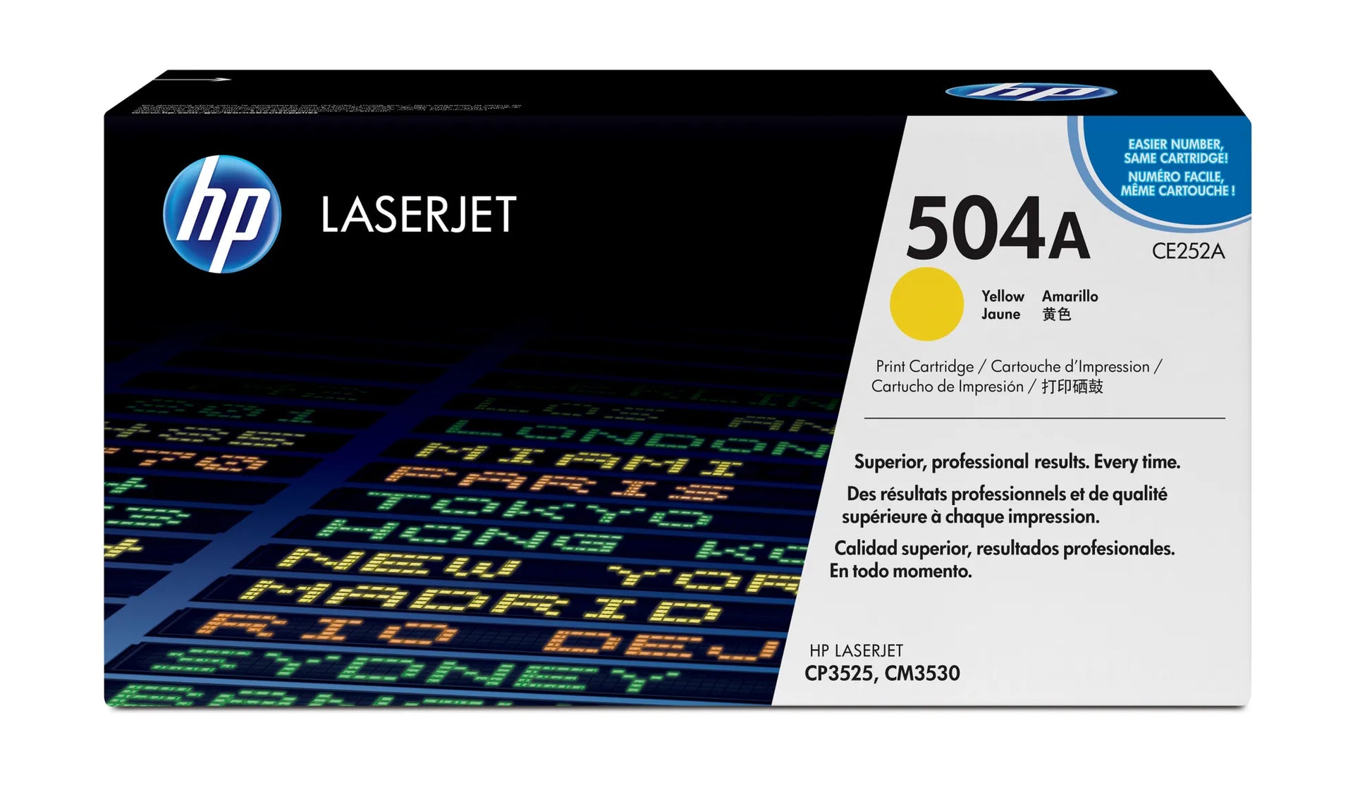 HP 504A CP3525/CM3530 MFP YELLOW PRINT TONER CARTRIDGE PRINTS APPROXIMATELY 7 000 PGS USING ISO/IEC 19798 YIELD STANDARD - Guards On Duty Shop & Security Guards