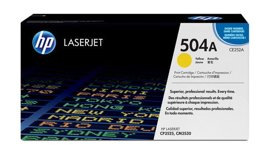HP 504A CP3525/CM3530 MFP YELLOW PRINT TONER CARTRIDGE PRINTS APPROXIMATELY 7 000 PGS USING ISO/IEC 19798 YIELD STANDARD - Guards On Duty Shop & Security Guards