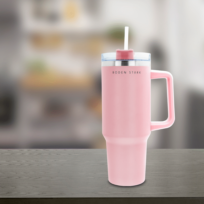 Boden Stark 1200ml Travel Mug - Pink - Guards On Duty Shop & Security Guards