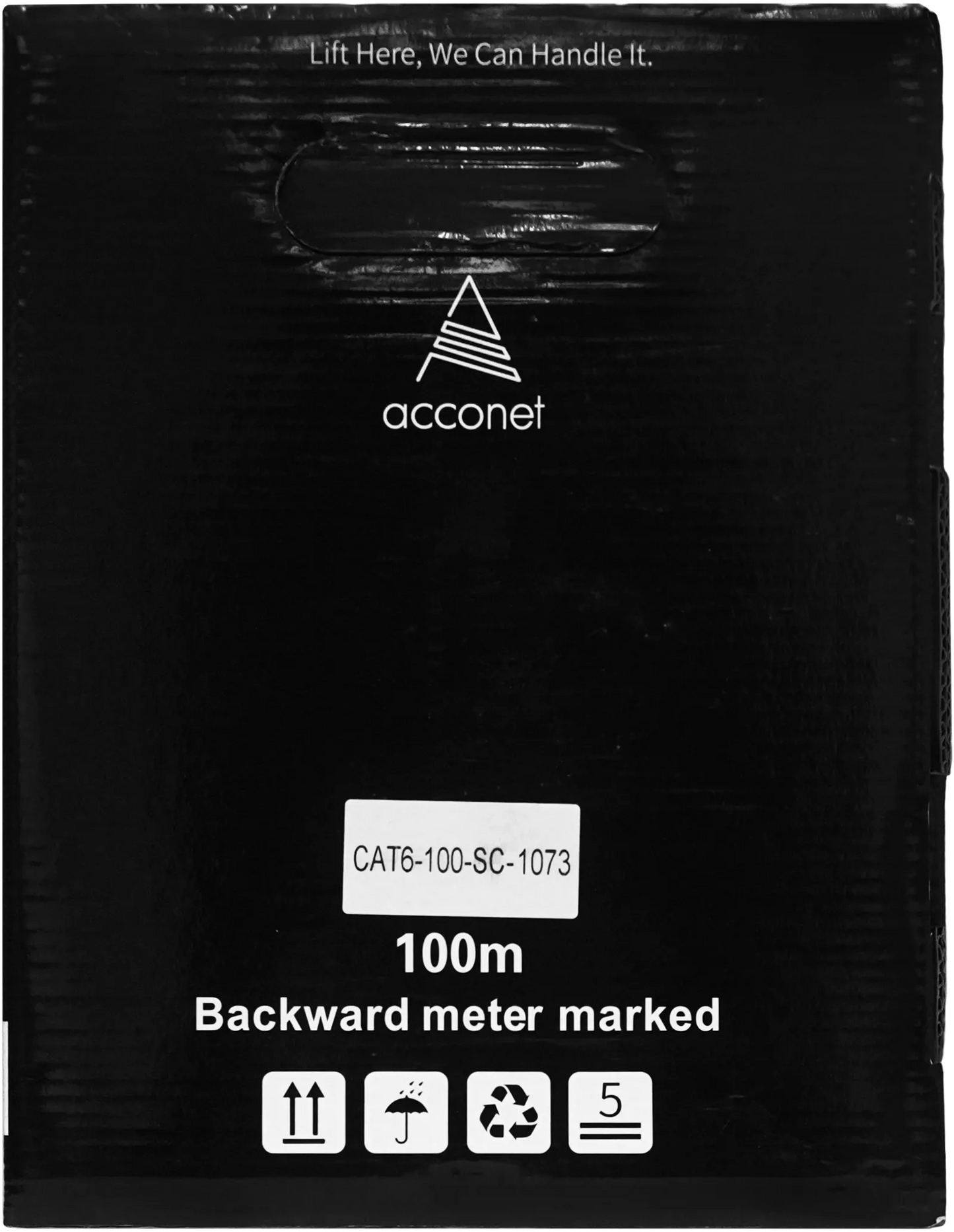 Acconet CAT6 Indoor Ethernet Cable 100m White Solid Copper UTP Pull Box | CAT6-100-SC