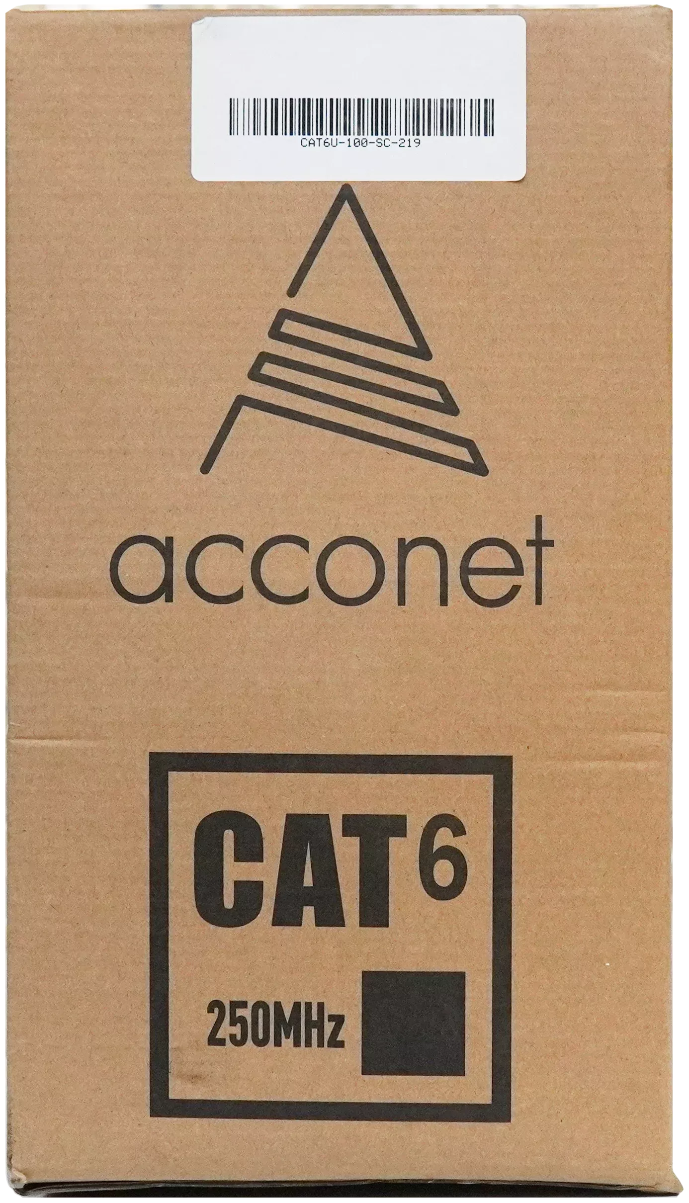Acconet CAT6 UV Outdoor Ethernet Cable 100m Black Solid Core SF/TP Pull Box | CAT6U-100-SC