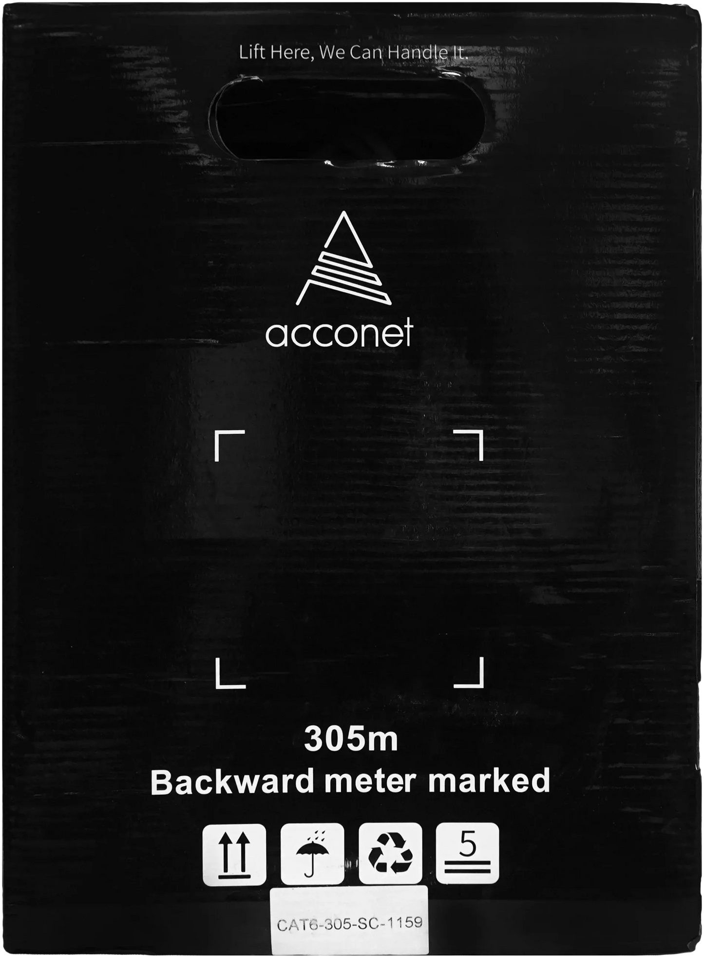 Acconet CAT6 Indoor Ethernet Cable 305m White Solid Copper UTP Pull Box | CAT6-305-SC