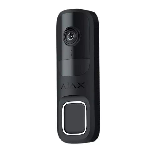 AJAX Security Outdoor Black 4MP WiFi Video Doorbell with PIR & AI | AJAX-DB-B
