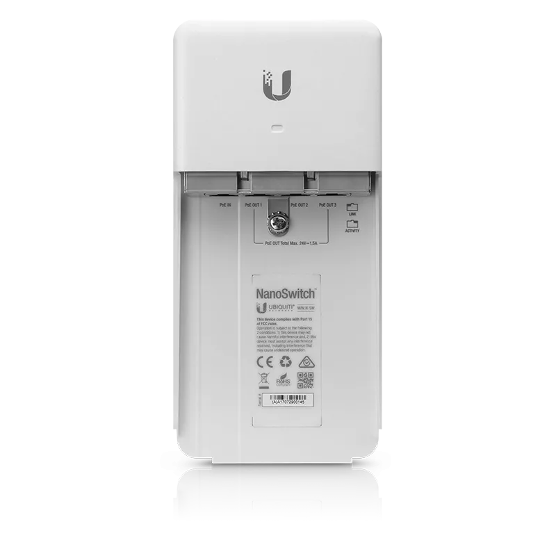 Ubiquiti UISP 4 Port Gigabit with 3 PoE Out Port NanoSwitch | N-SW