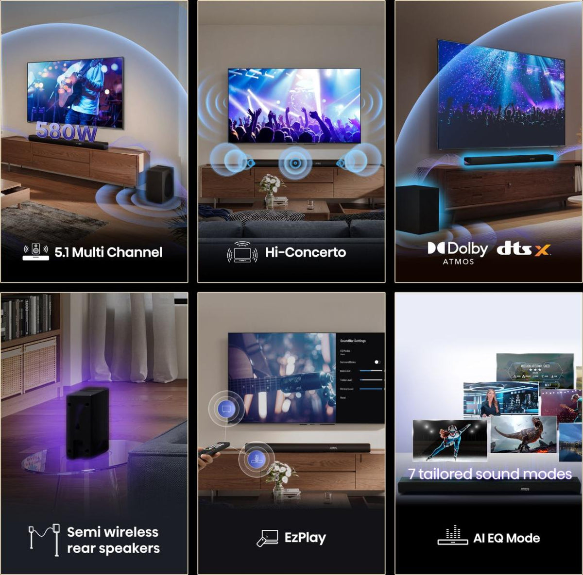 Hisense AX5100Q Soundbar 5.1 Channel Soundbar