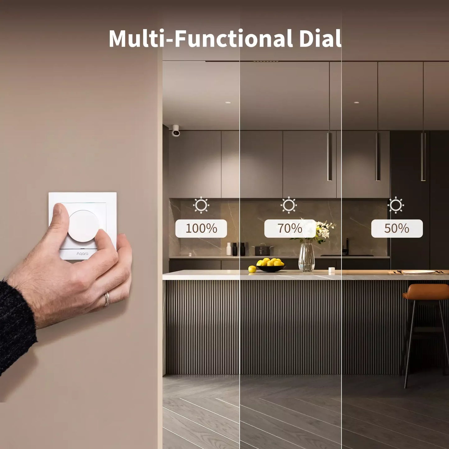 Aqara Dimmer Switch H2 EU 2 in 1 With Neutral & No Neutral (White)  | AQ-CTRL-DIM-SW-WALL-W
