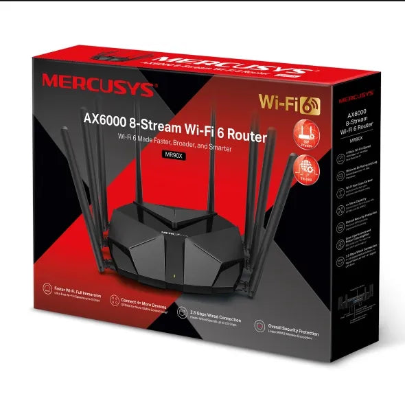 Mercusys AX6000 Dual Band WiFi 6 Router | MRC-MR90X