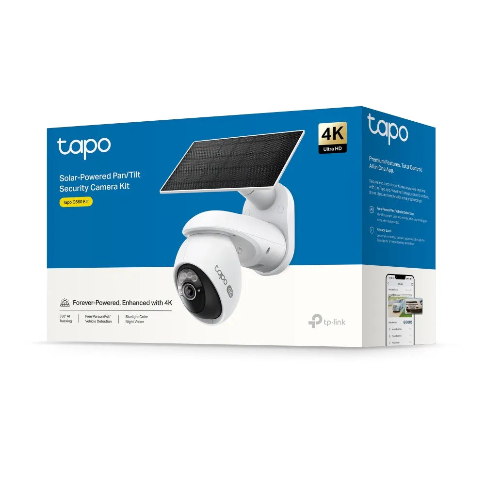 TP-Link Tapo C660 Solar-Powered Pan/Tilt Wi-Fi Security Camera Kit | TP-TAPO-C660-KIT