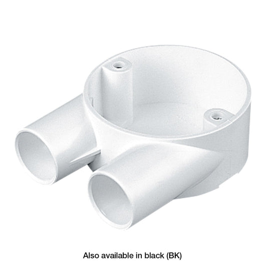 CONDUIT Box PVC Round 2 Way Angle 25mm